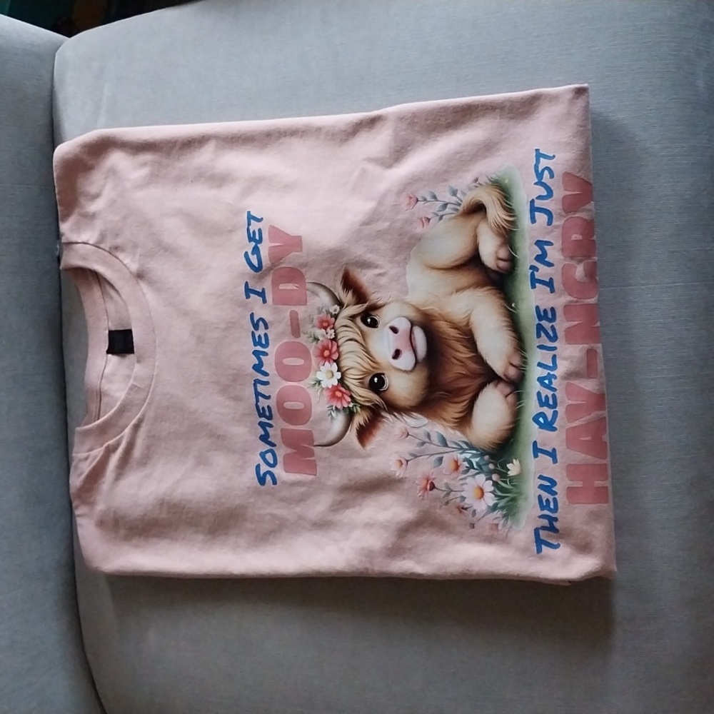 Pink Womens Shirt with Cow Print